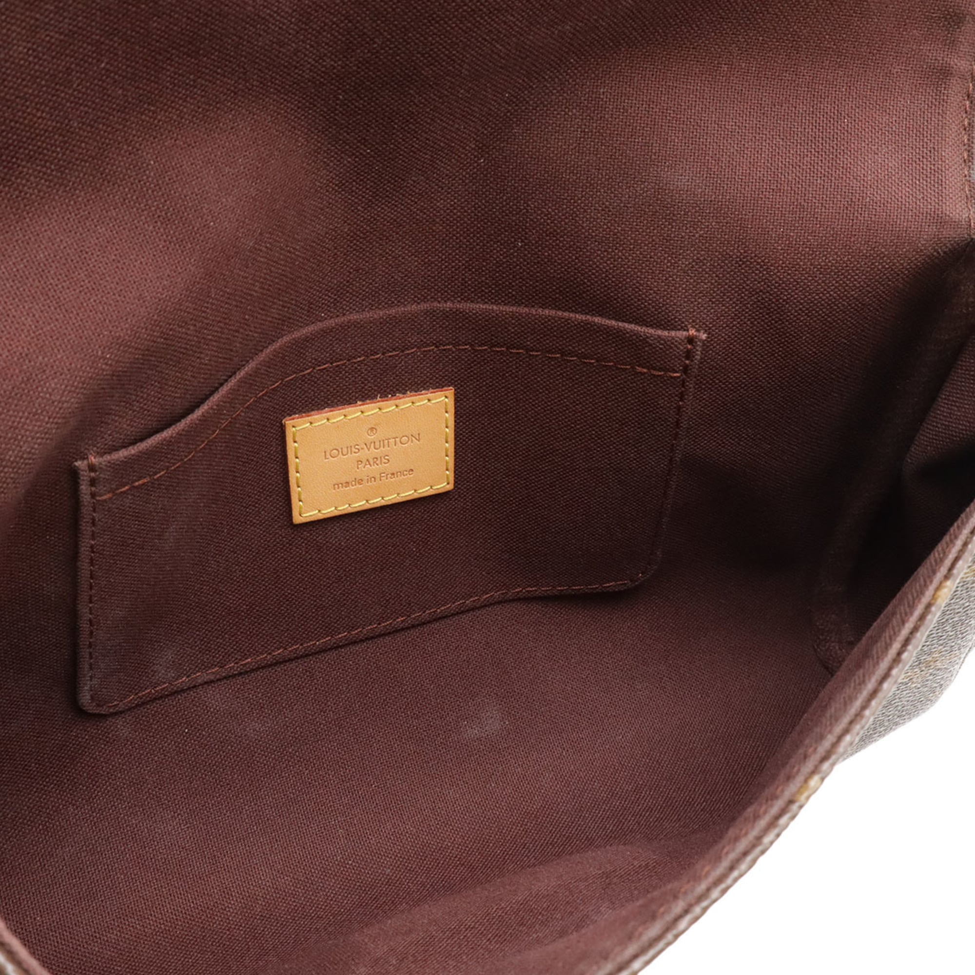 Louis Vuitton Brown Monogram Canvas Clutch Bag Shoulder Bag (Pre-Owned)