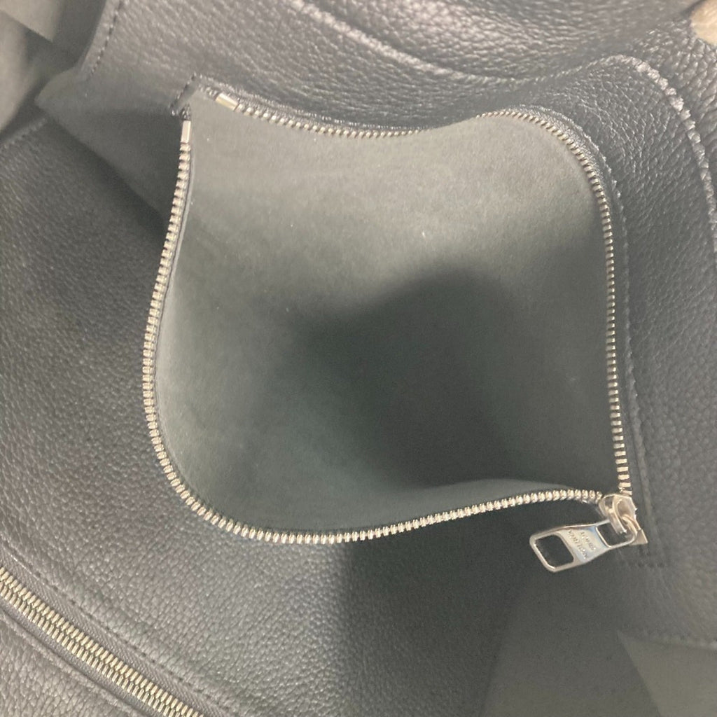 Louis Vuitton Black Noir Leather Shoulder Bag Tote Bag (Pre-Owned)