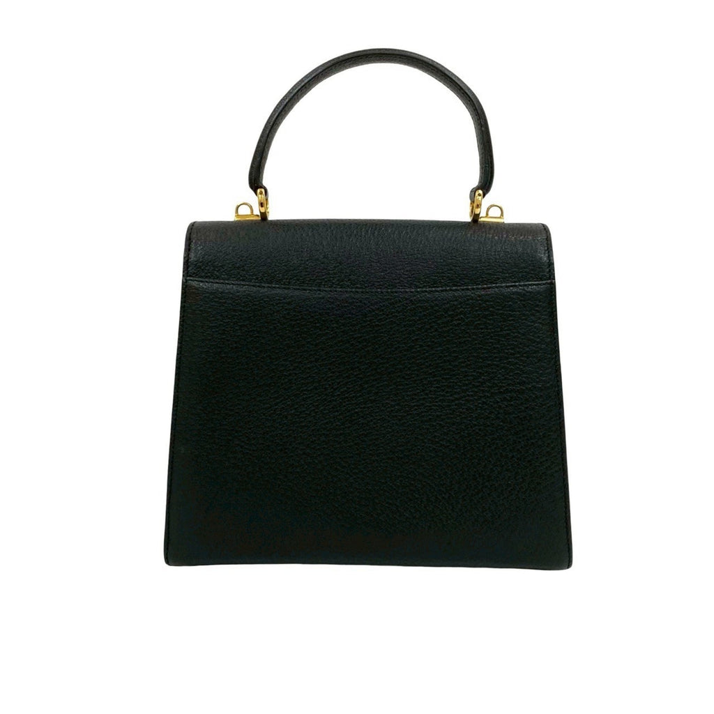 Gucci Black Leather Handbag Shoulder Bag (Pre-Owned)