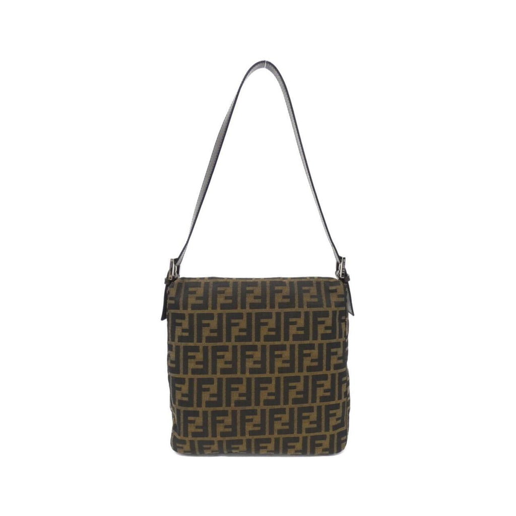 Fendi Baguette Brown Canvas Shoulder Bag (Pre-Owned)