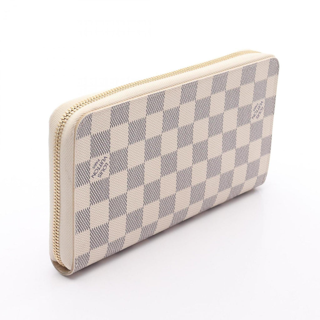 Louis Vuitton White Coated Canvas Damier Azur Pvc Leather Long Wallet (Bi-Fold) (Pre-Owned)