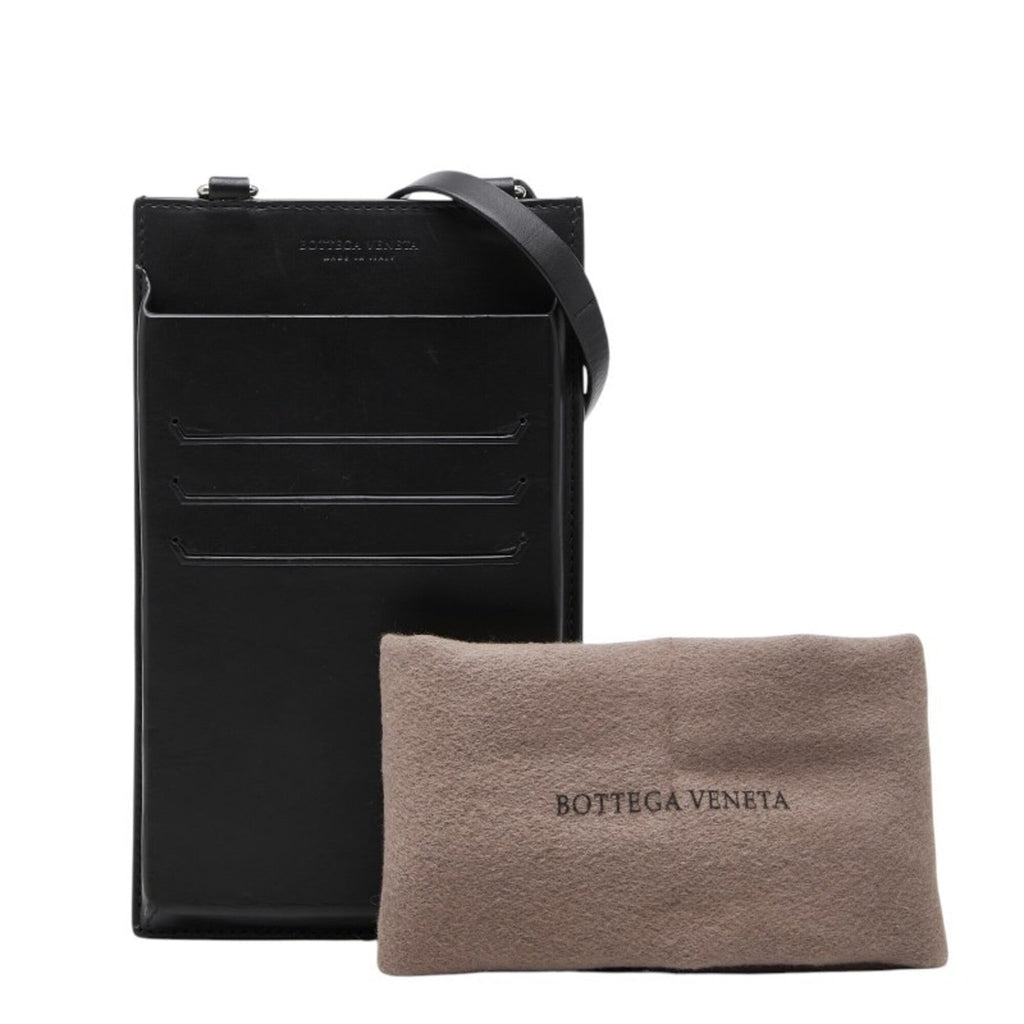 Bottega Veneta Black Blue Leather Phone Wallet (Pre-Owned)