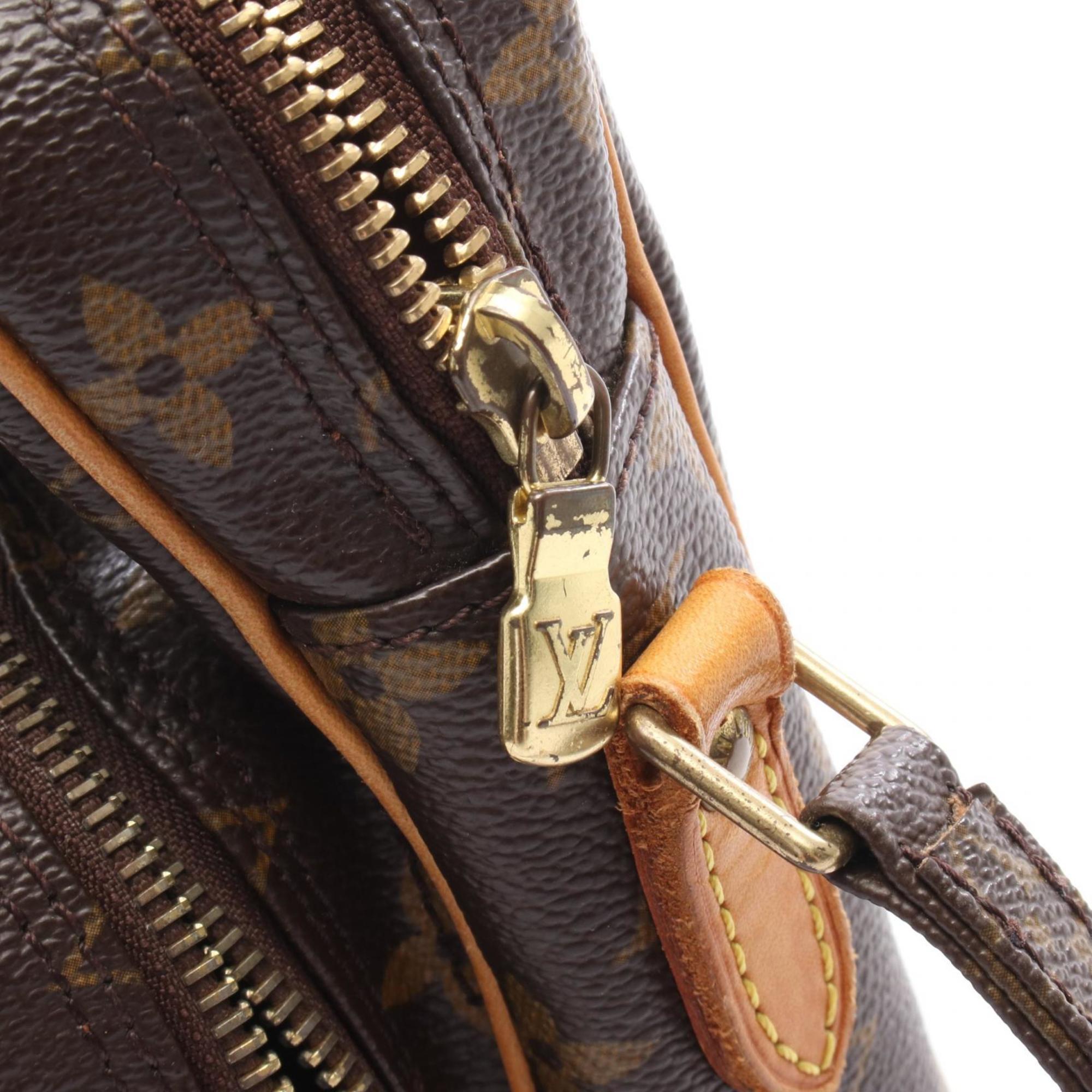 Louis Vuitton Brown Pvc Coated Canvas Leather Shoulder Bag (Pre-Owned)