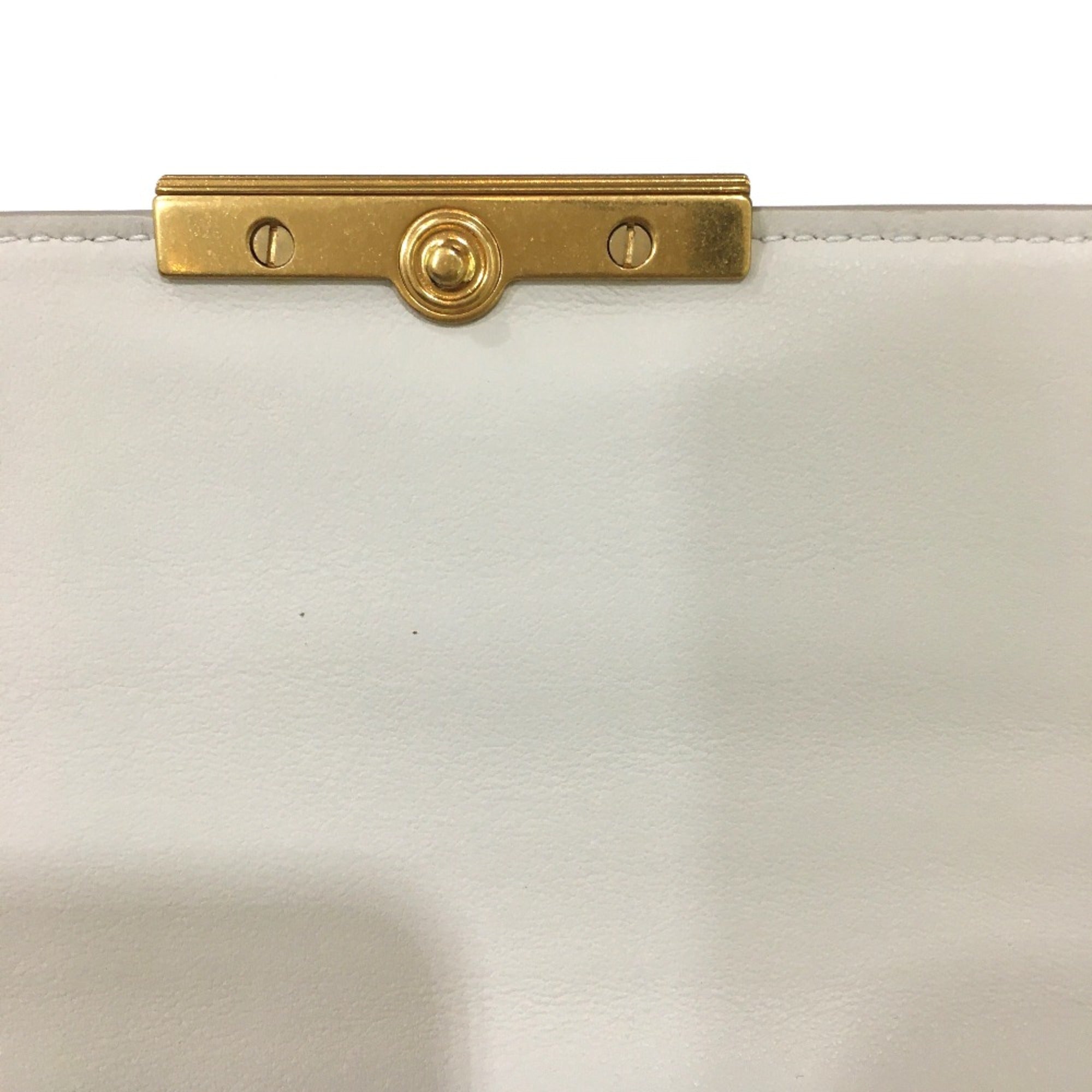 Bottega Veneta White Leather Long Wallet (Bi-Fold) (Pre-Owned)