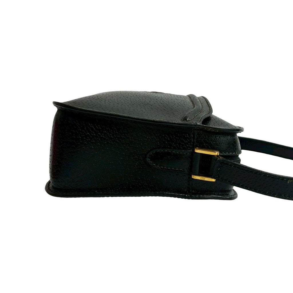 Gucci Black Leather Pochette Shoulder Bag (Pre-Owned)