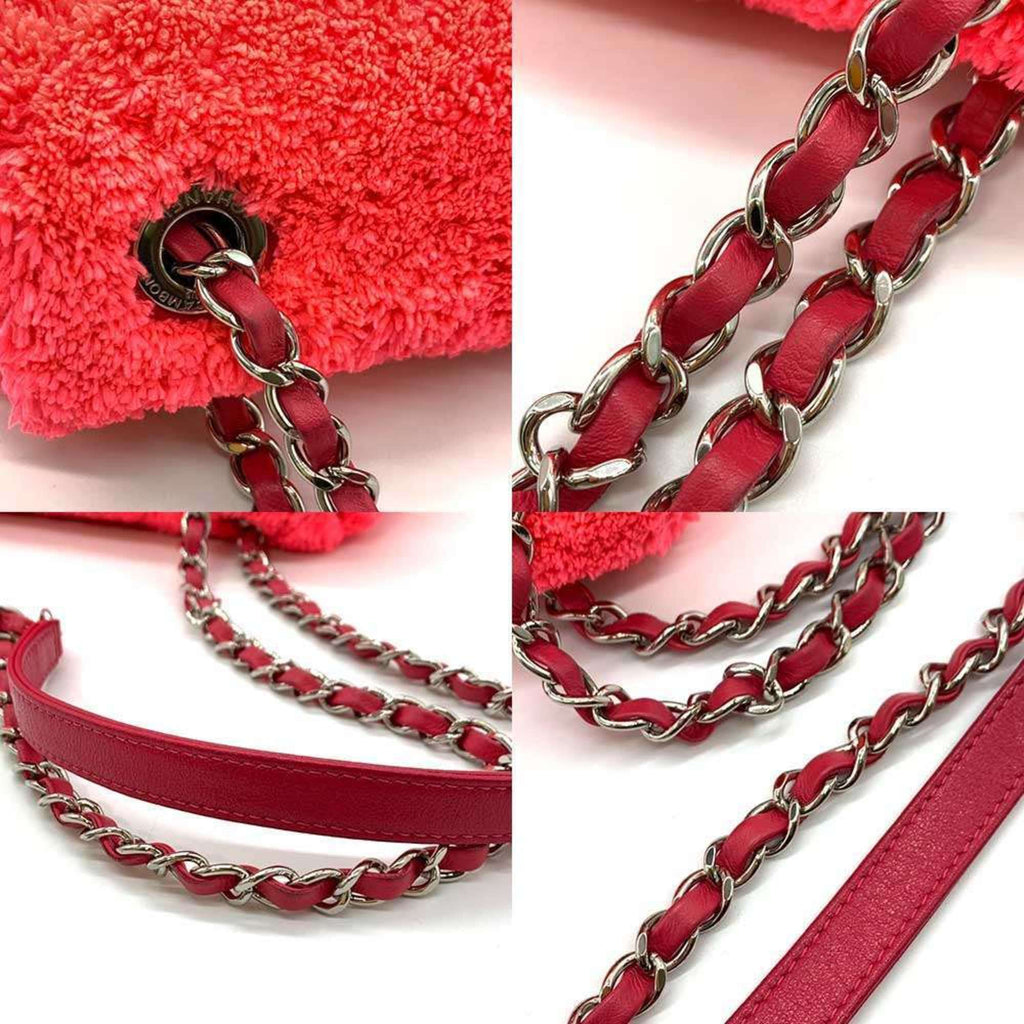 Chanel Pile Fabric Pochette Shoulder Bag (Pre-Owned)