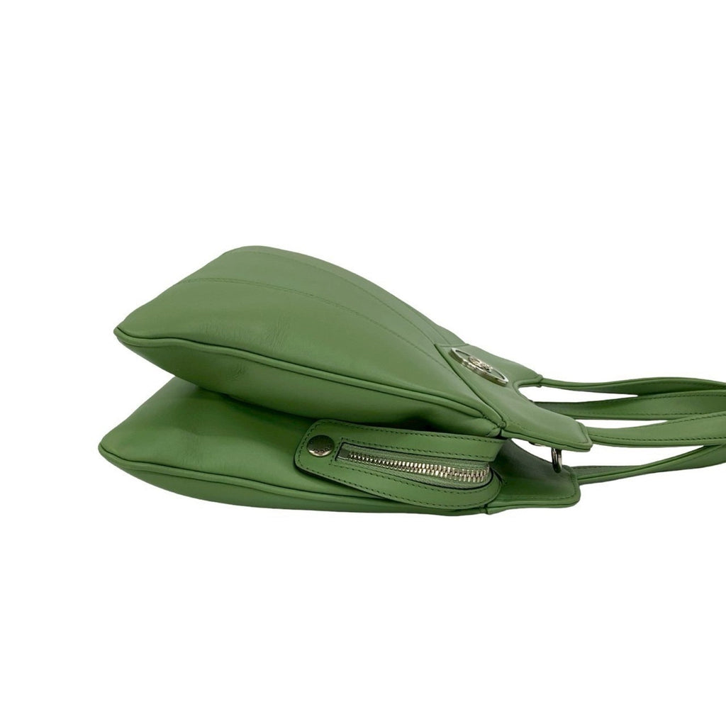 Gucci Green Leather Handbag Shoulder Bag (Pre-Owned)