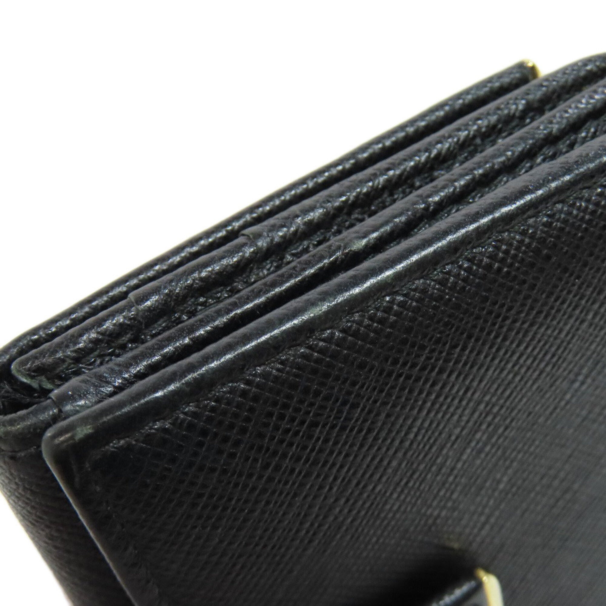 Prada Black Leather Wallet (Bi-Fold) (Pre-Owned)