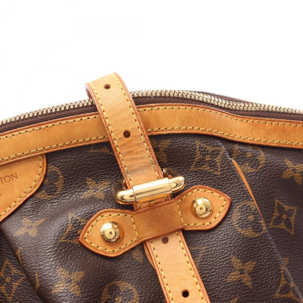 Louis Vuitton Brown Pvc Coated Canvas Leather Handbag (Pre-Owned)