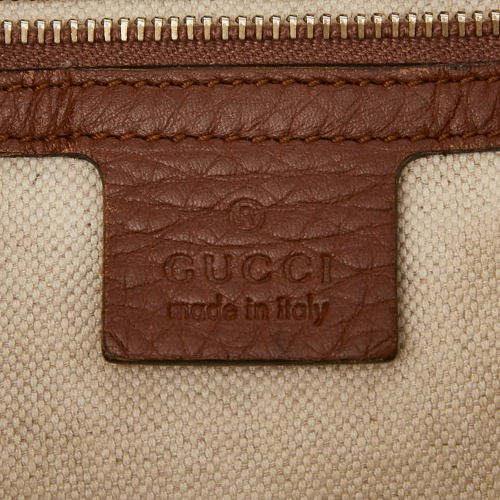 Gucci Brown Leather Shoulder Bag (Pre-Owned)