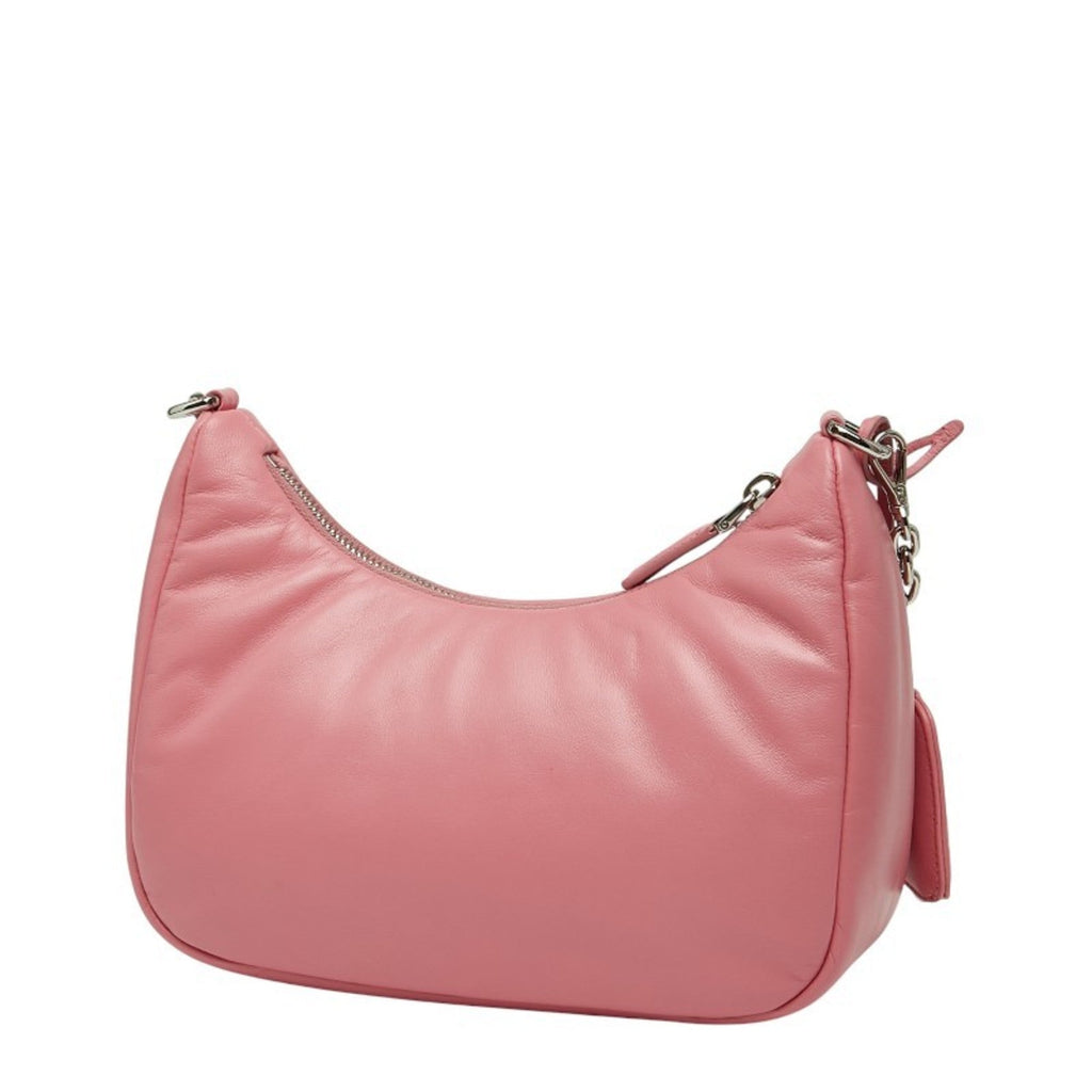 Prada Pink Leather Handbag Pouch Shoulder Bag (Pre-Owned)