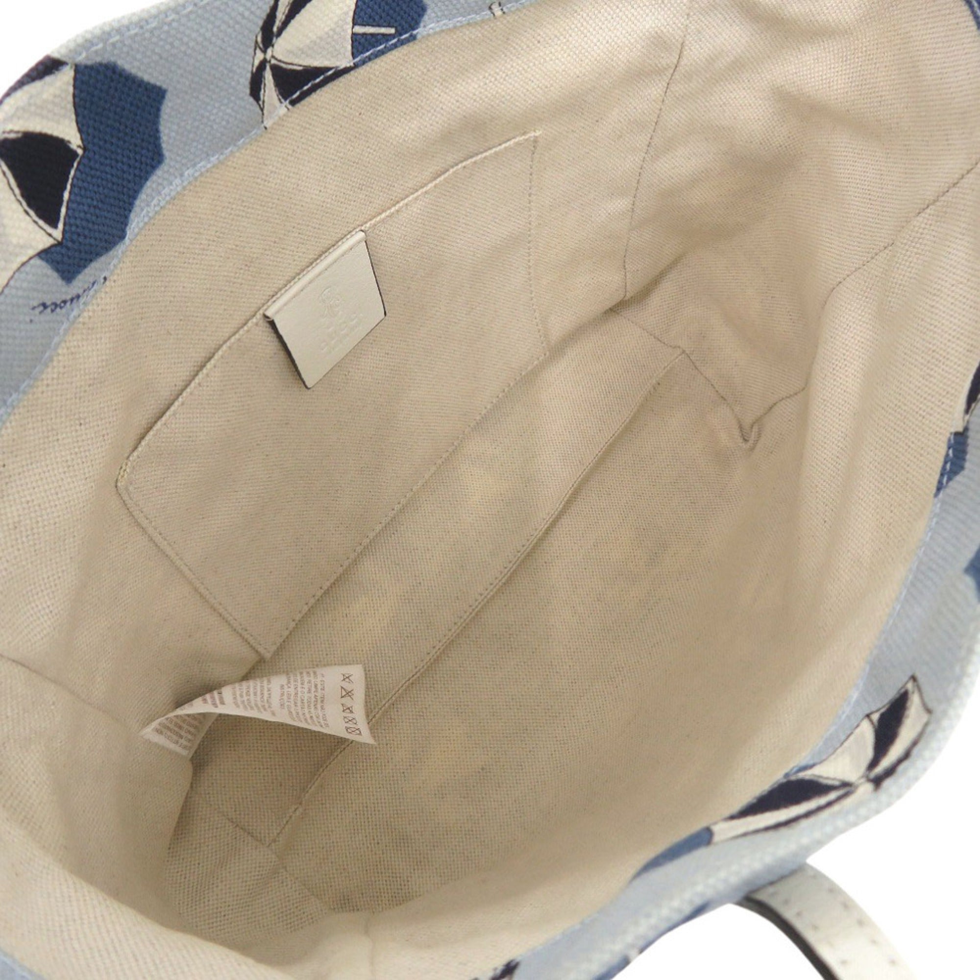 Gucci Blue Canvas Tote Bag (Pre-Owned)