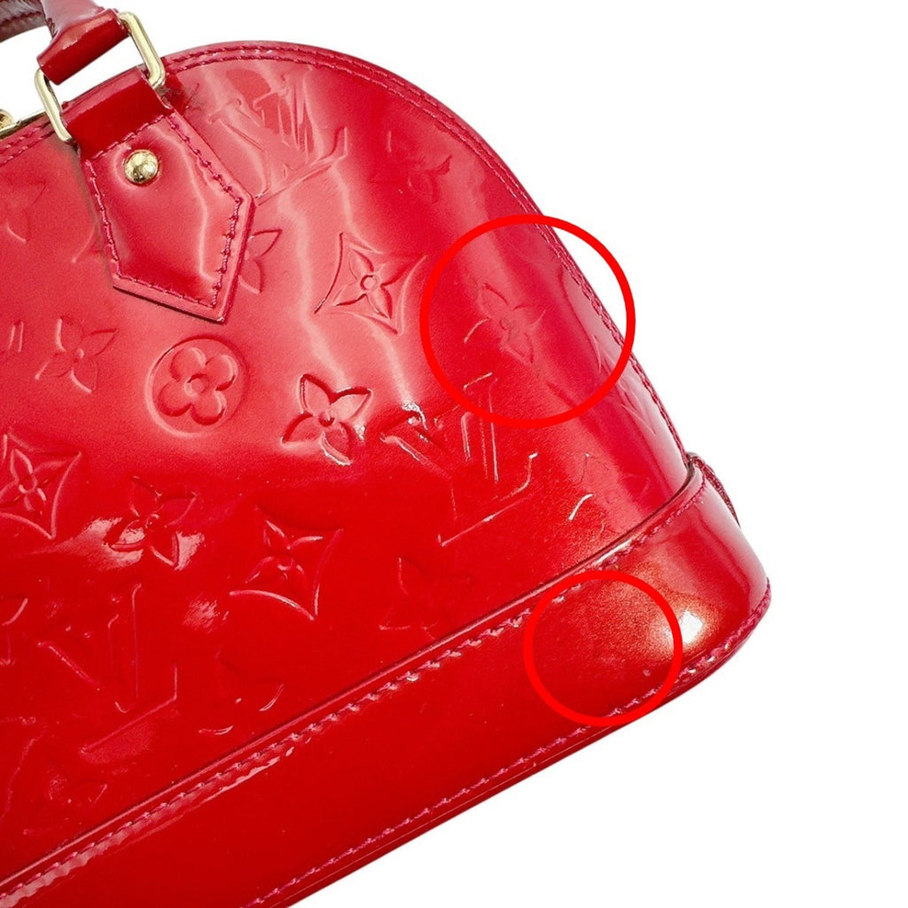 Louis Vuitton Pomme D'amour Red Color Monogram Vernis Handbag (Pre-Owned)