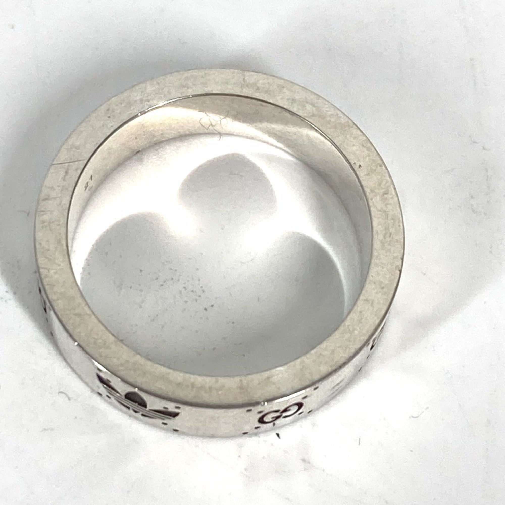 Gucci Silver Black Silver 925 Band Ring (Pre-Owned)