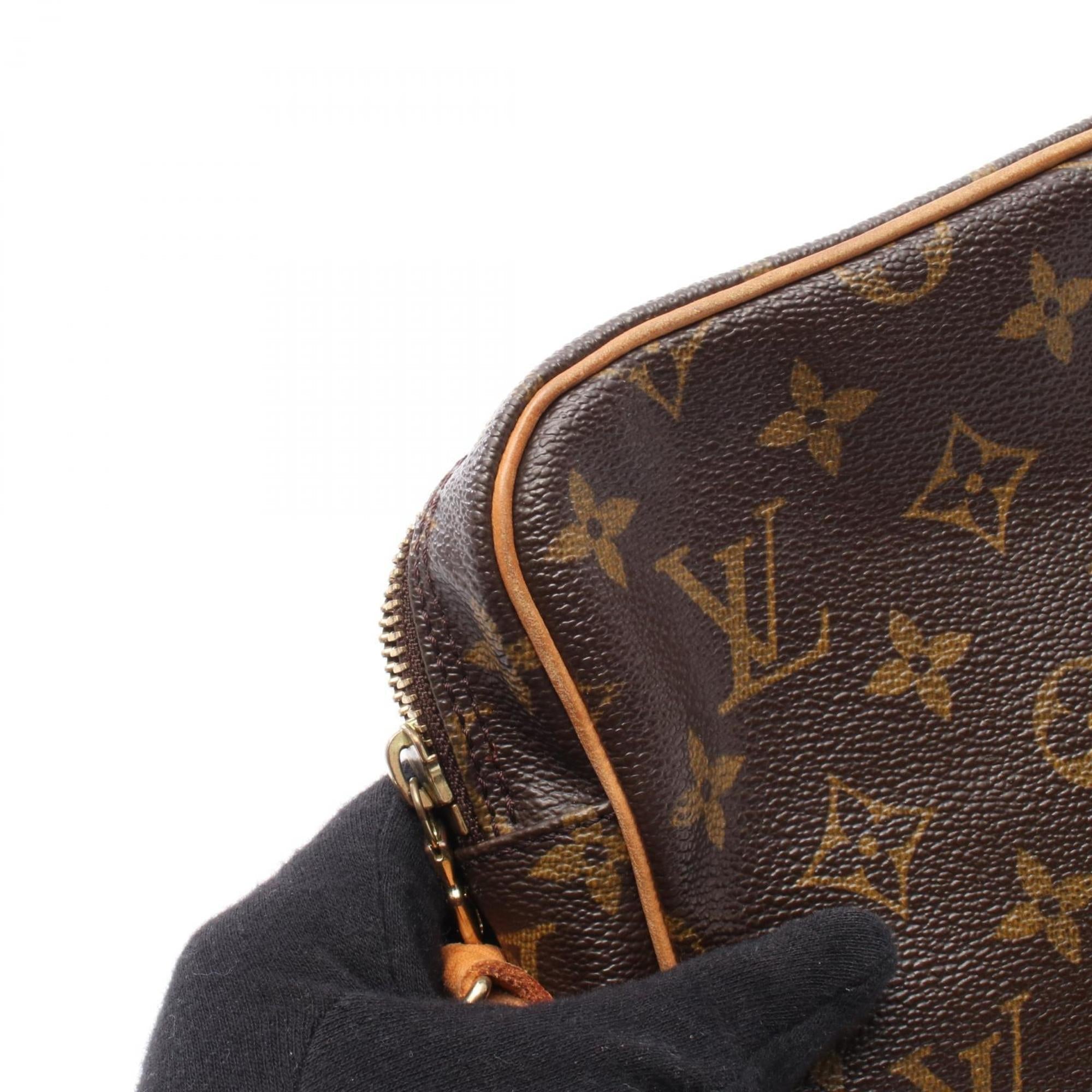Louis Vuitton Monogram Brown Coated Canvas Leather Shoulder Bag (Pre-Owned)