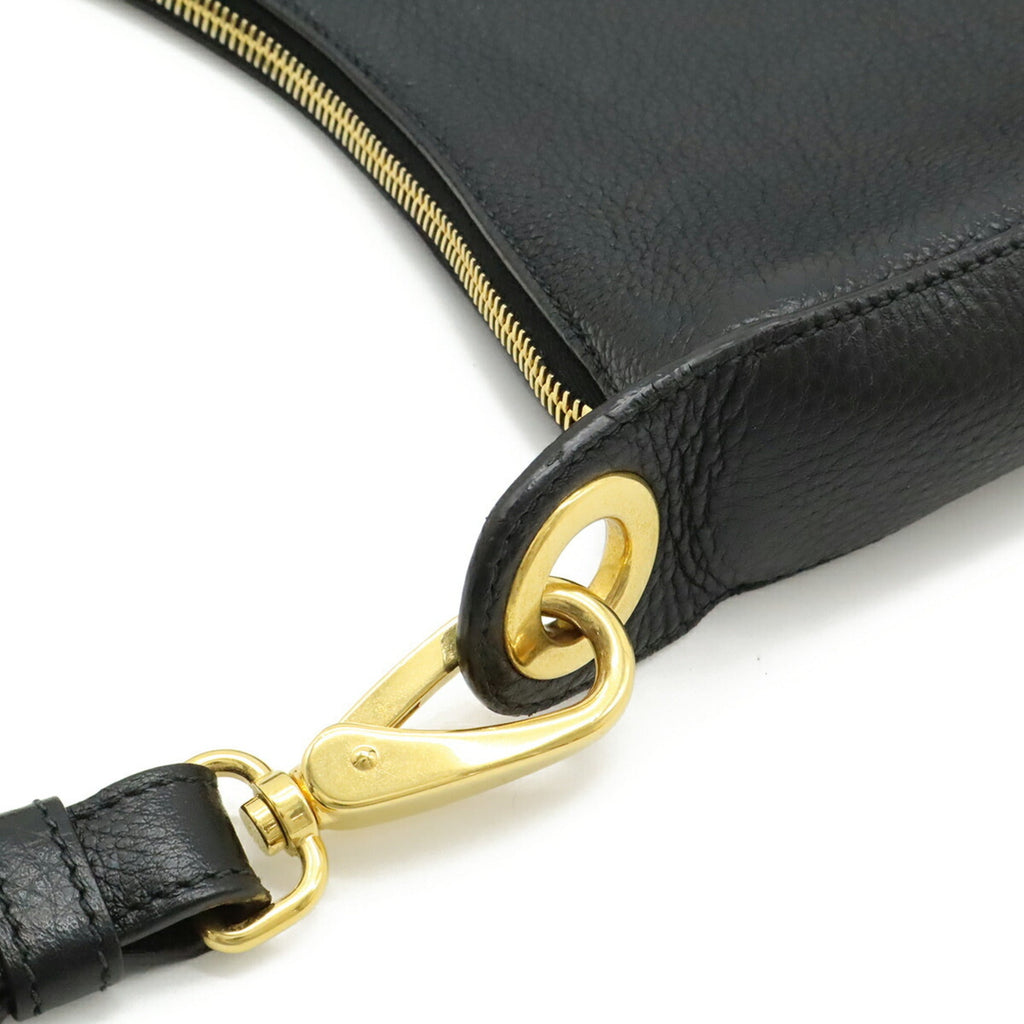 Prada Black Nero Leather Shoulder Bag (Pre-Owned)