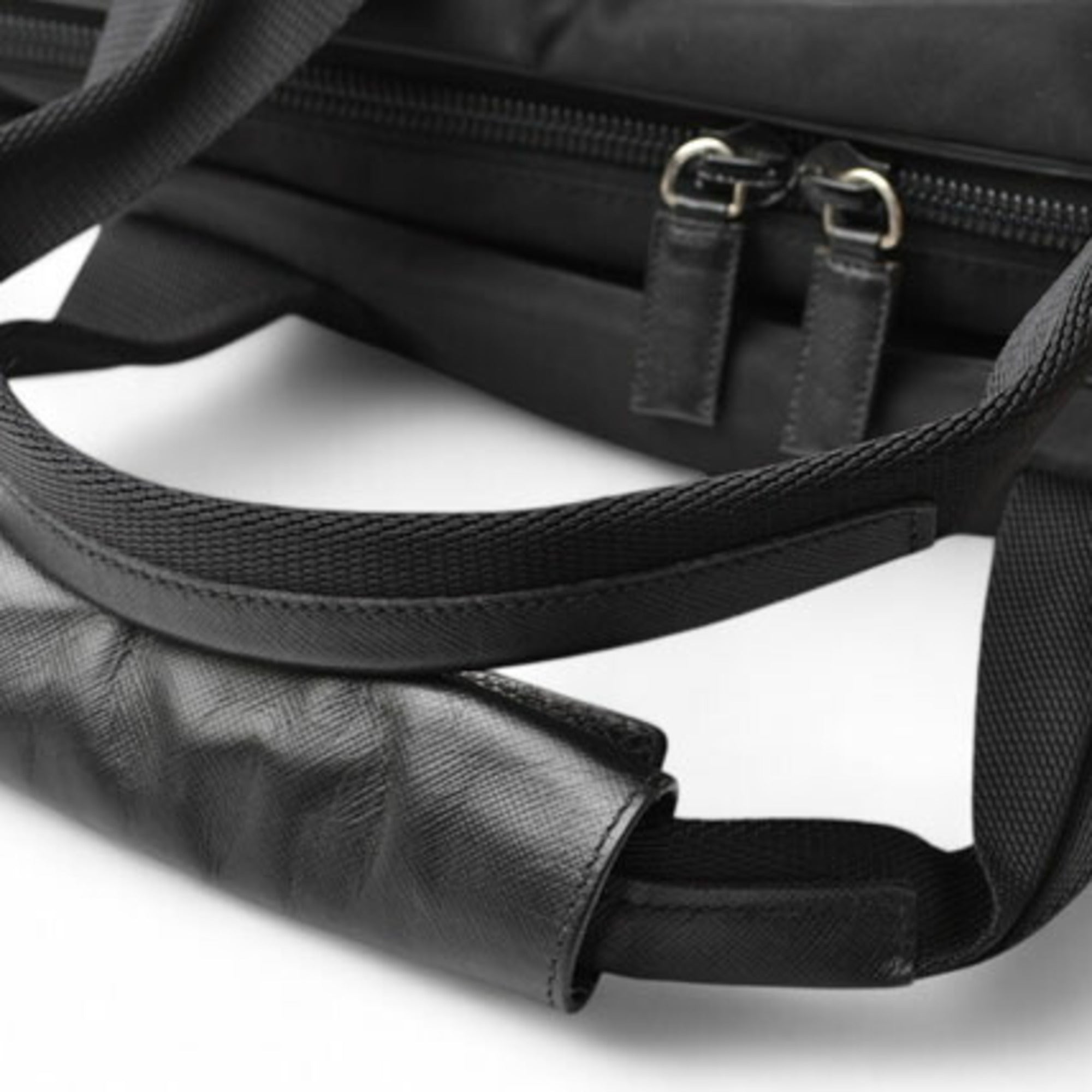Prada Black Nero Nylon Boston Bag Shoulder Bag (Pre-Owned)