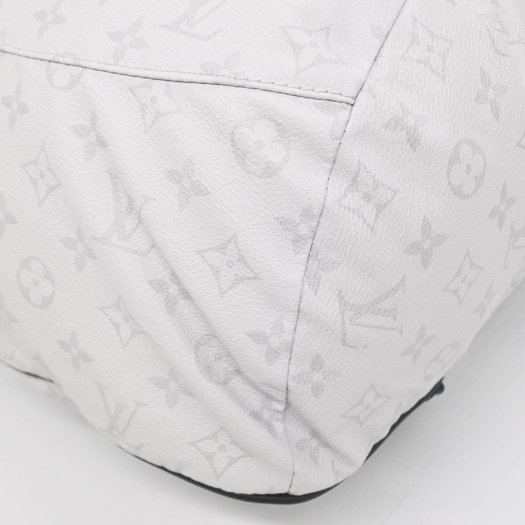 Louis Vuitton Navy White Canvas Backpack (Pre-Owned)