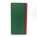 Louis Vuitton Epi Blue Green Red Color Epi Leather Long Wallet (Bi-Fold) (Pre-Owned)