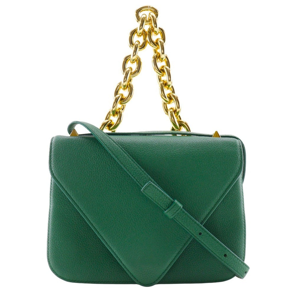 Bottega Veneta Green Leather Shoulder Bag (Pre-Owned)