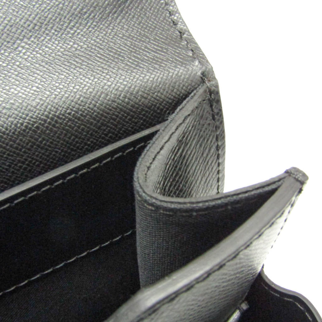 Louis Vuitton Robusto 1 Briefcase Taiga Leather Black Leather Briefcase Bag (Pre-Owned)