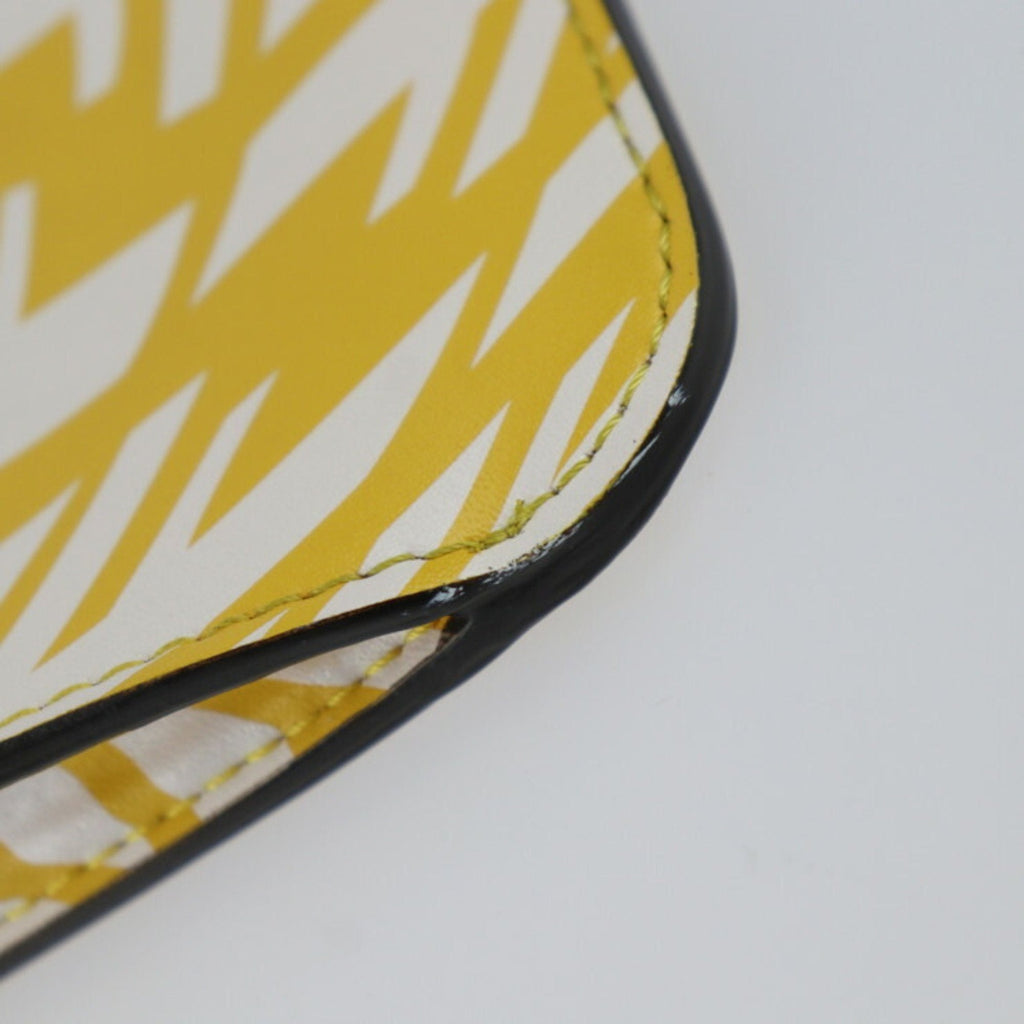Fendi Yellow Leather Pochette Pouch Shoulder Bag (Pre-Owned)