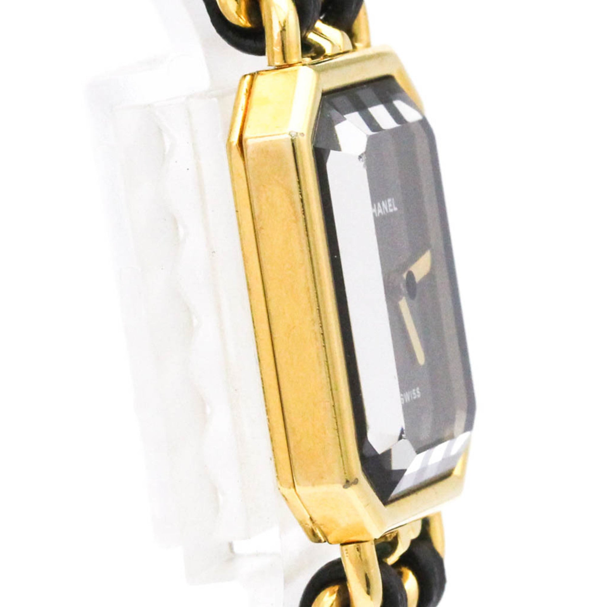 Chanel Premiere Rock Quartz Watch Plated Metal And Leather Watch (Pre-Owned)