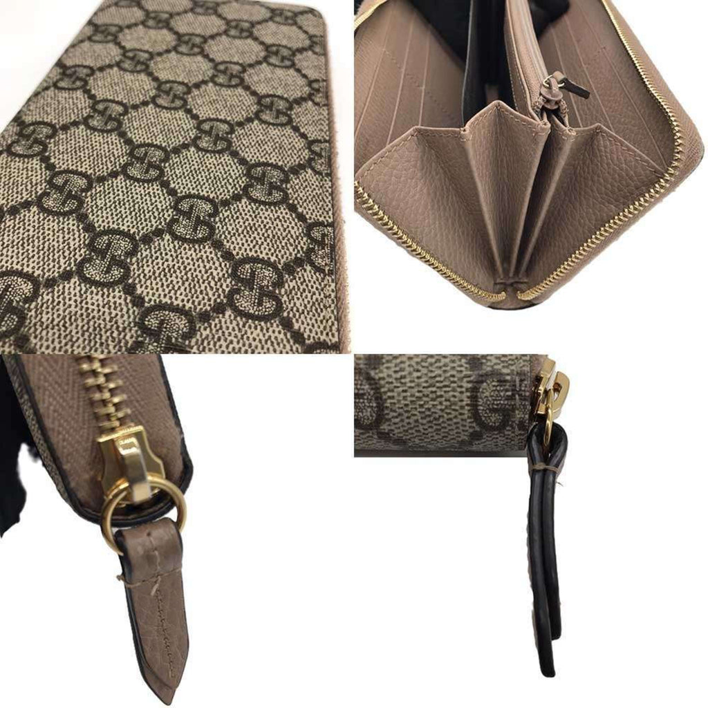 Gucci Beige Gg Supreme Long Wallet (Bi-Fold) (Pre-Owned)