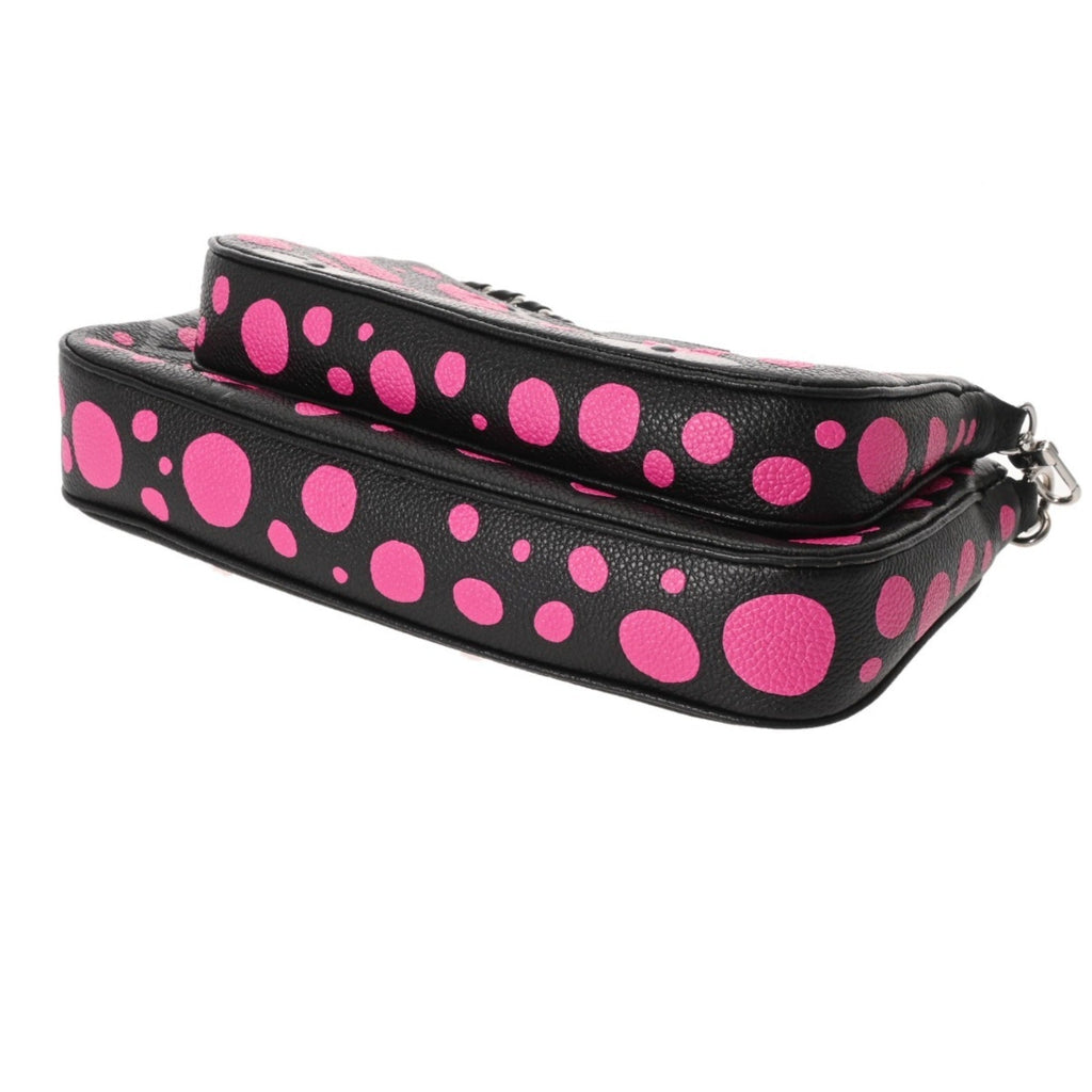 Louis Vuitton Noir Pink Leather Pochette Pouch Shoulder Bag (Pre-Owned)