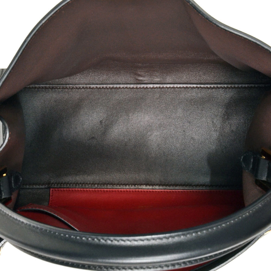 Fendi Peekaboo Black Leather Handbag (Pre-Owned)
