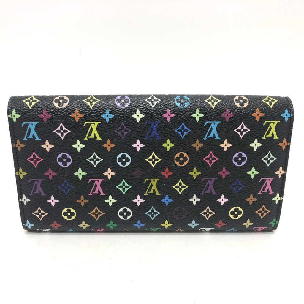 Louis Vuitton Black Monogram Multicolore Long Wallet (Bi-Fold) (Pre-Owned)