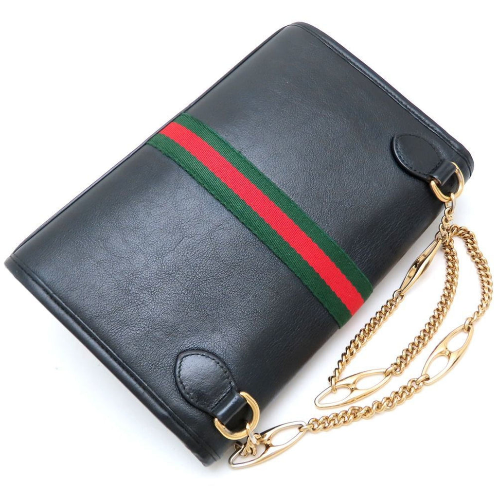 Gucci Black Leather Shoulder Bag (Pre-Owned)