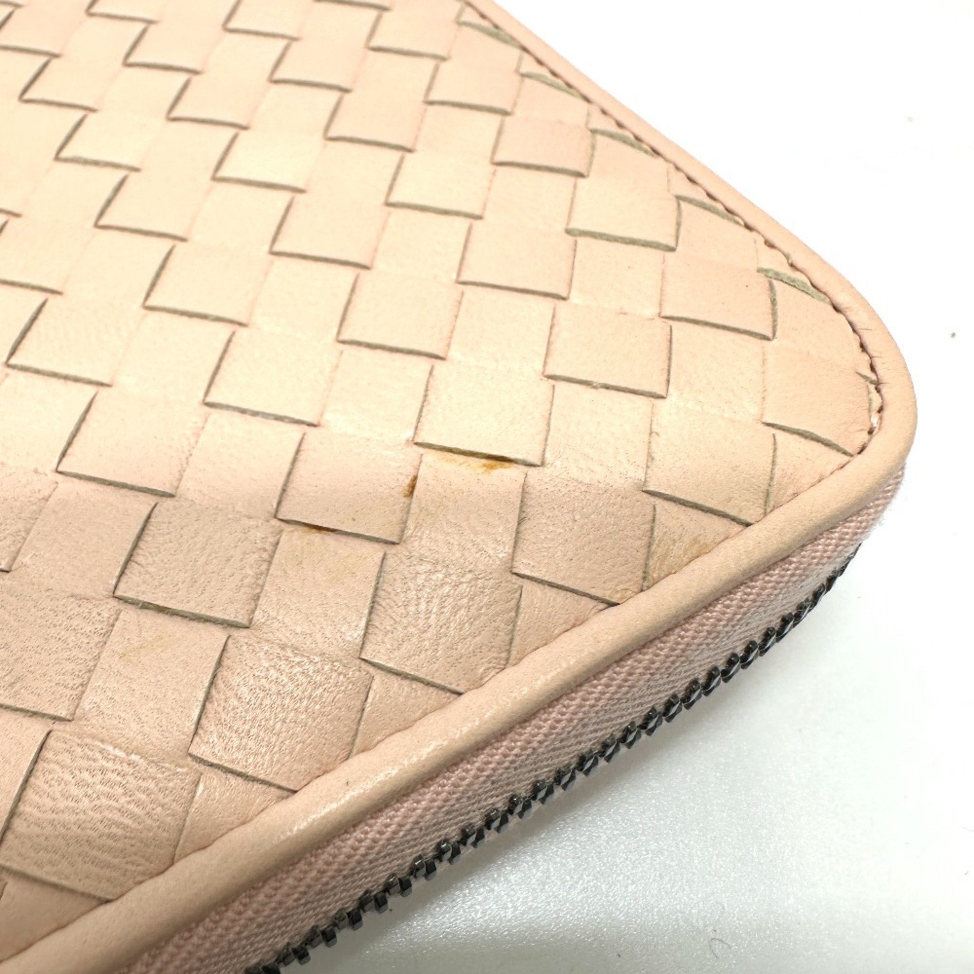 Bottega Veneta Pink Leather Long Wallet (Bi-Fold) (Pre-Owned)