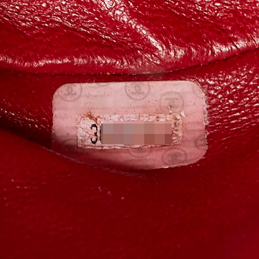 Chanel Red Color Leather Backpack (Pre-Owned)