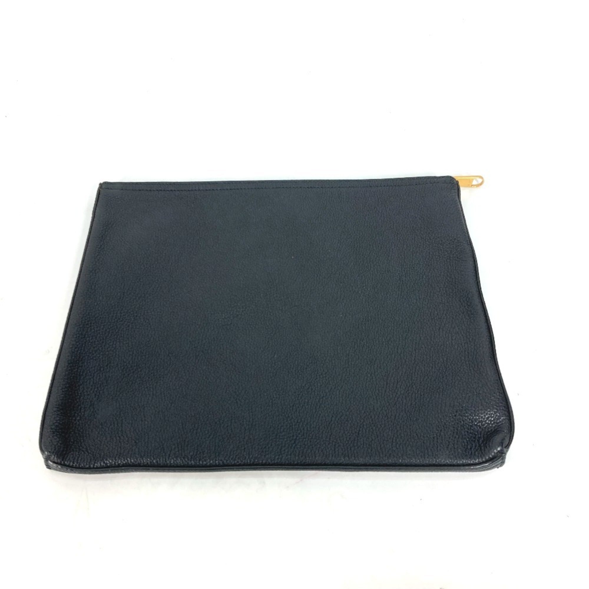 Gucci Black Leather Clutch Bag Pouch (Pre-Owned)