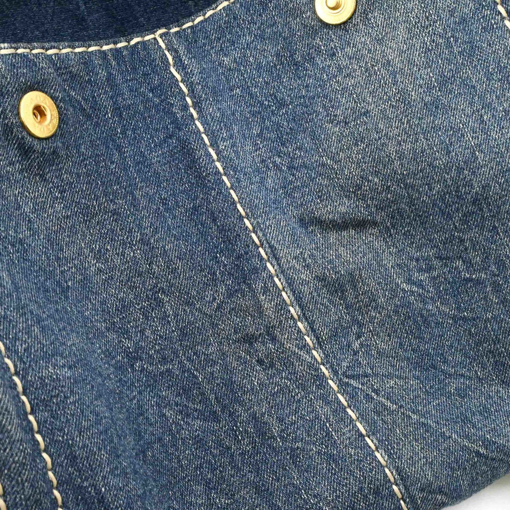 Prada Blue Denim Handbag Shoulder Bag Tote Bag (Pre-Owned)