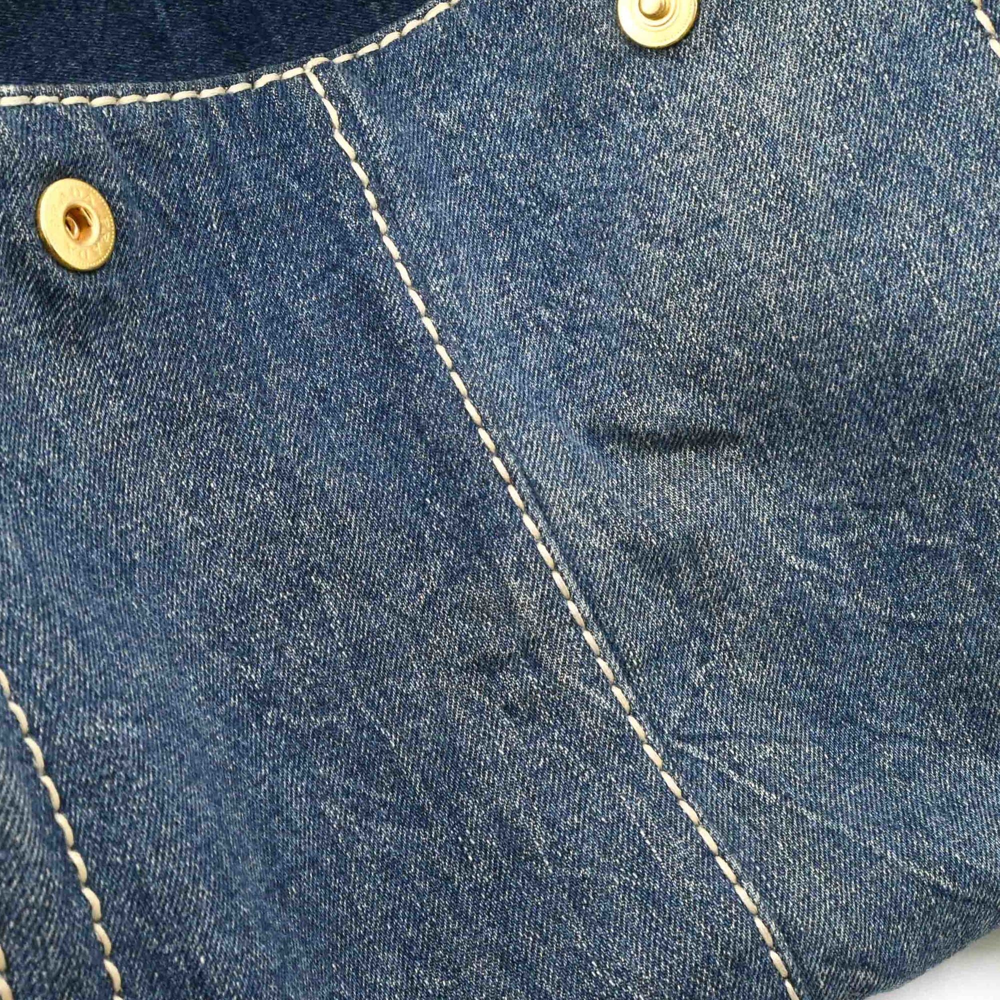 Prada Blue Denim Handbag Shoulder Bag Tote Bag (Pre-Owned)