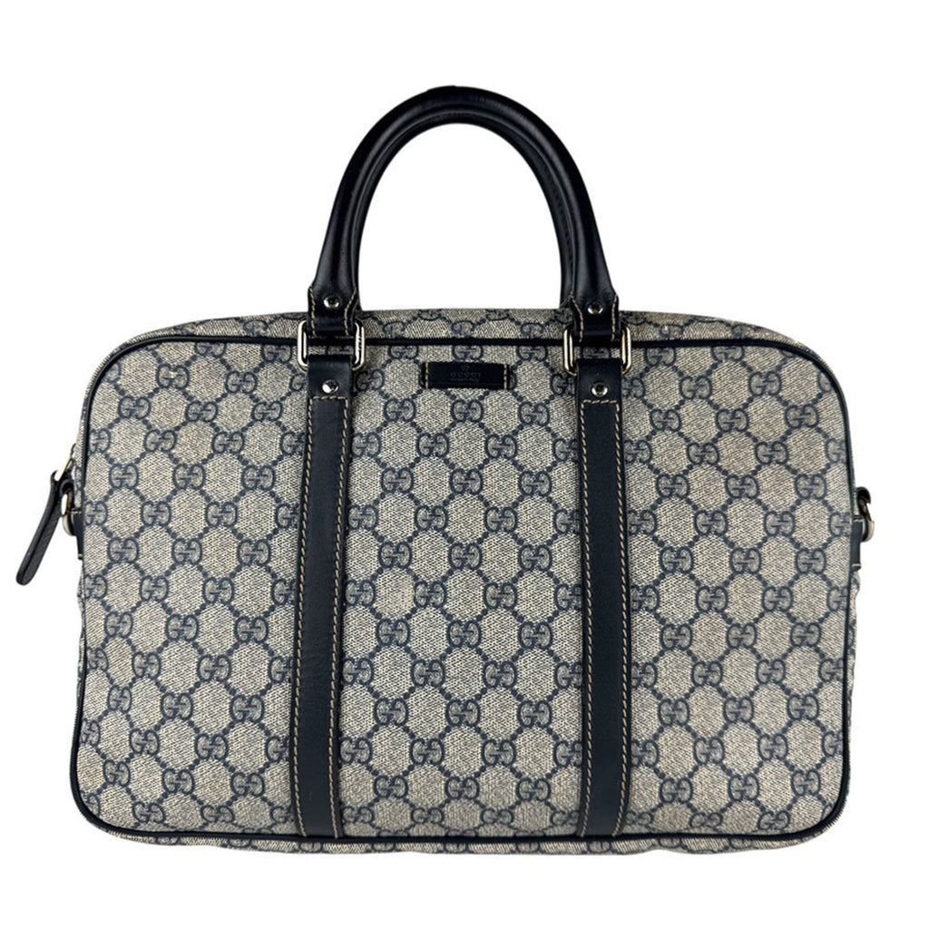 Gucci Navy Gg Supreme Handbag (Pre-Owned)