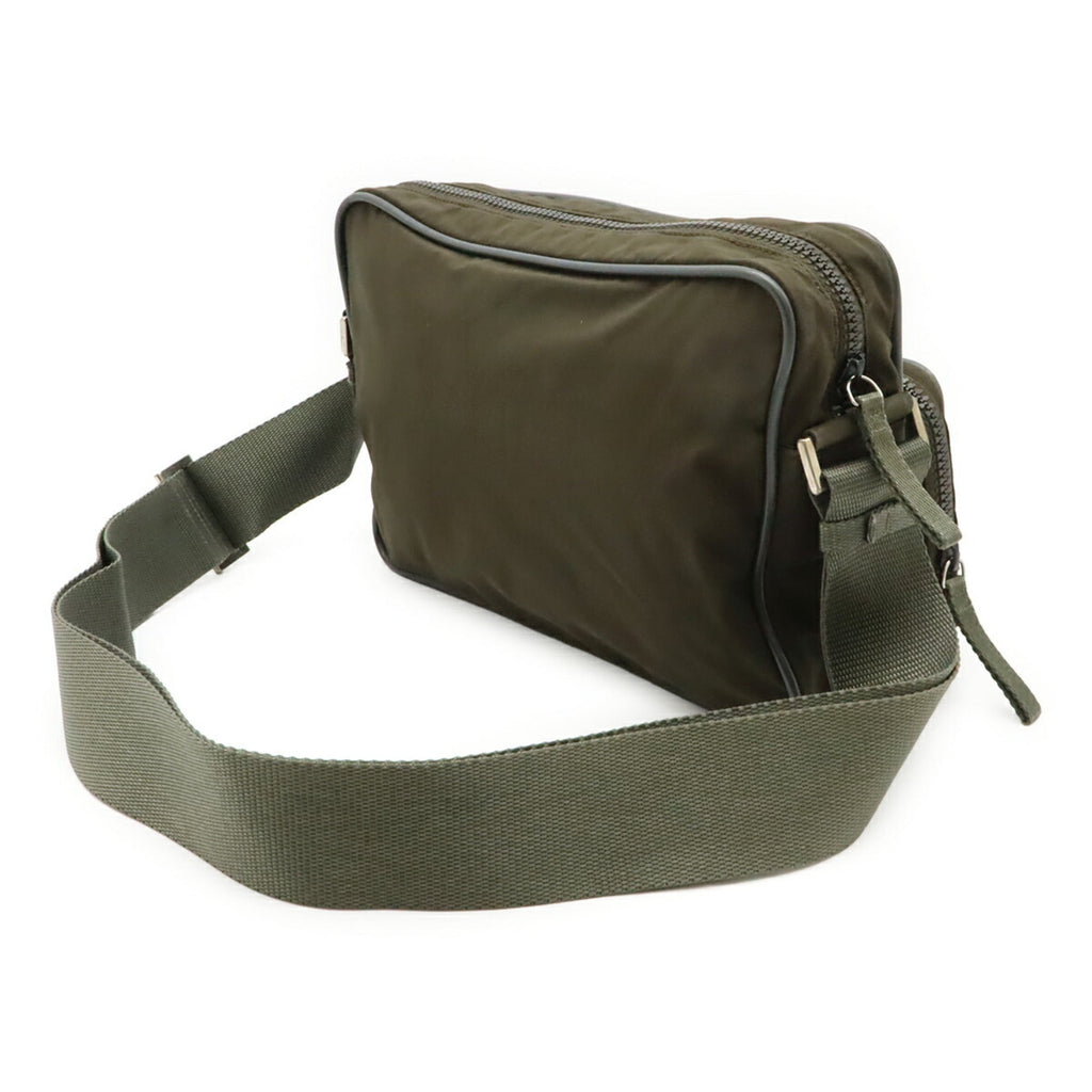 Prada Black Gray Nylon Shoulder Bag (Pre-Owned)