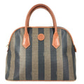 Fendi Pequin Brown Khaki Pvc Leather Handbag Tote Bag (Pre-Owned)