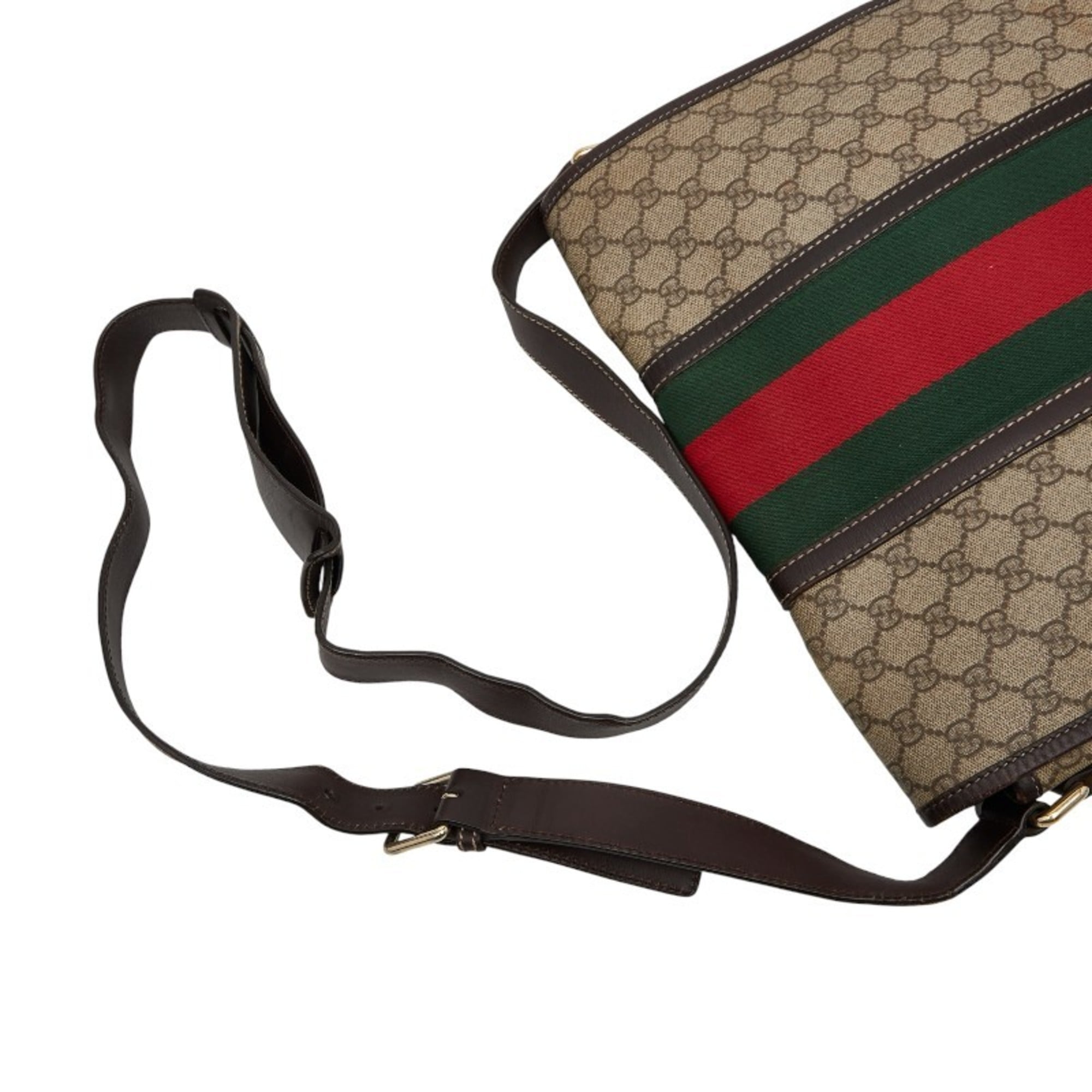 Gucci Beige Multi-Color Pvc Leather Shoulder Bag (Pre-Owned)