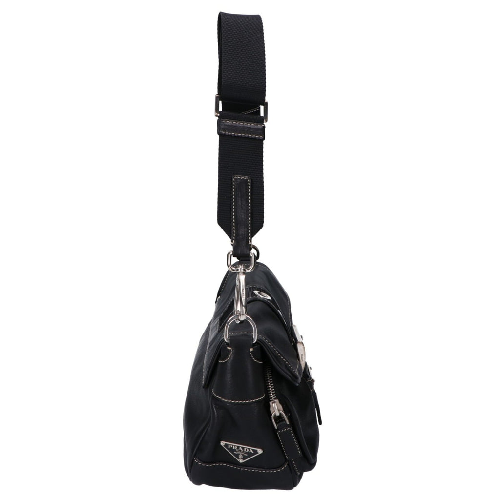 Prada Black Leather Shoulder Bag (Pre-Owned)