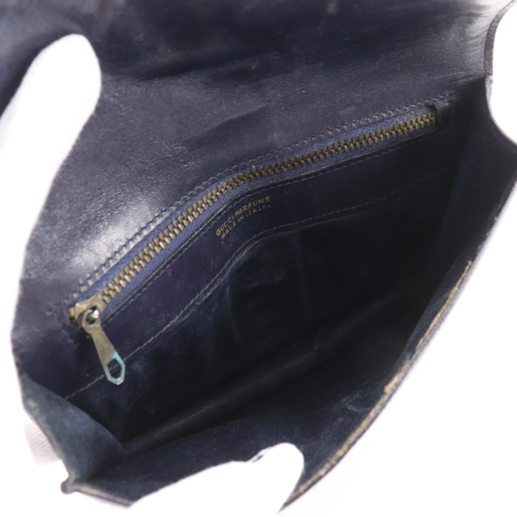 Gucci Navy Gg Supreme Pouch (Pre-Owned)