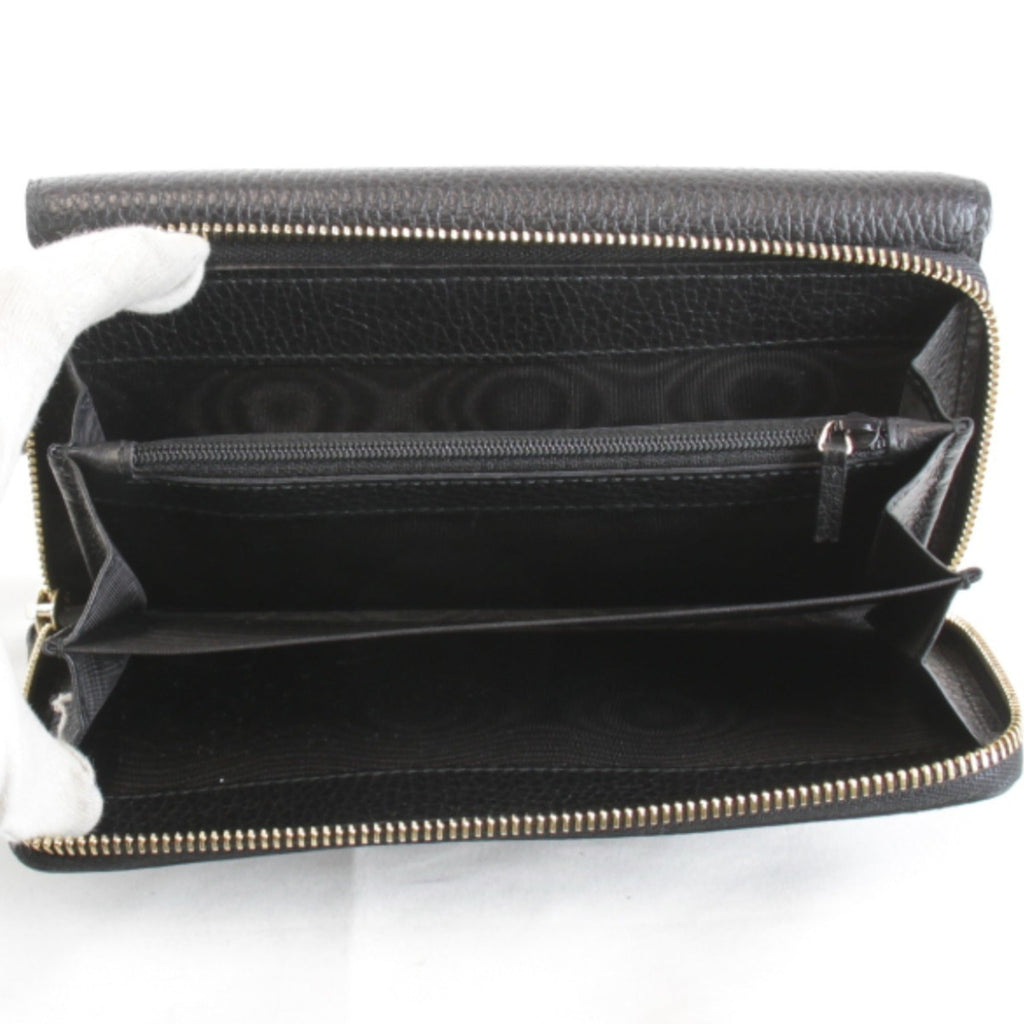Gucci Black Leather Long Wallet (Bi-Fold) (Pre-Owned)