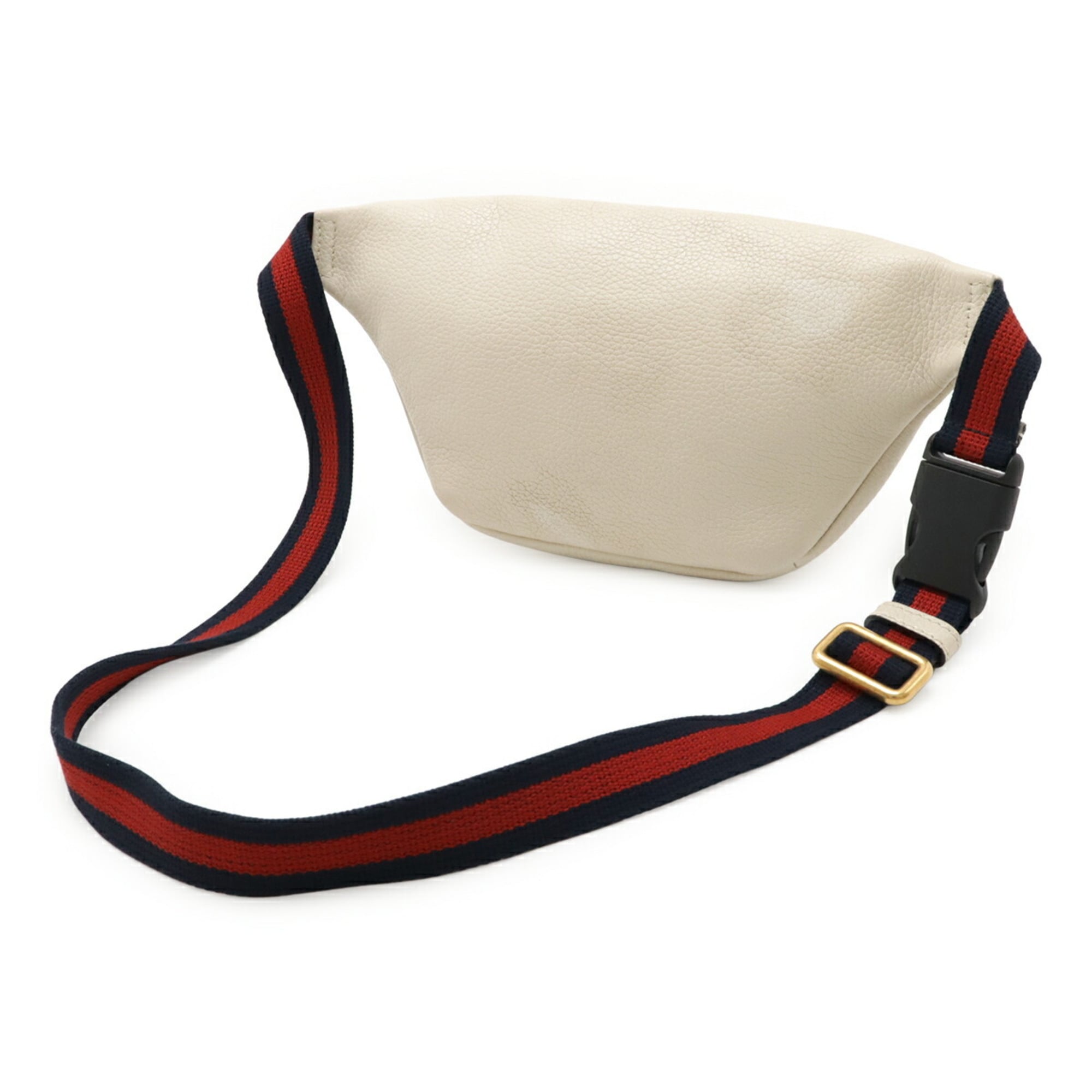 Gucci Green Ivory Red Color Leather Sling Bag (Pre-Owned)