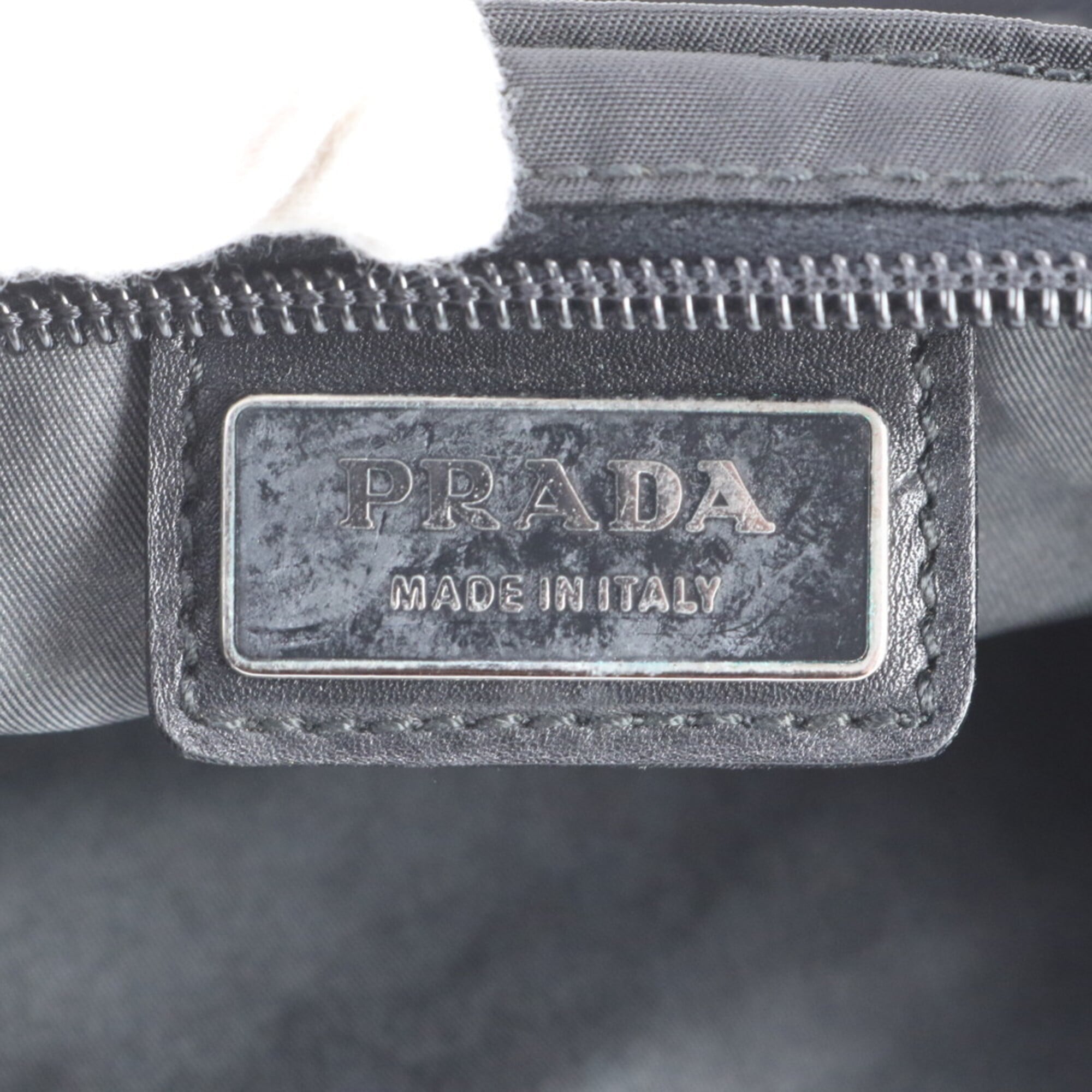 Prada Black Nylon Leather Shoulder Bag (Pre-Owned)
