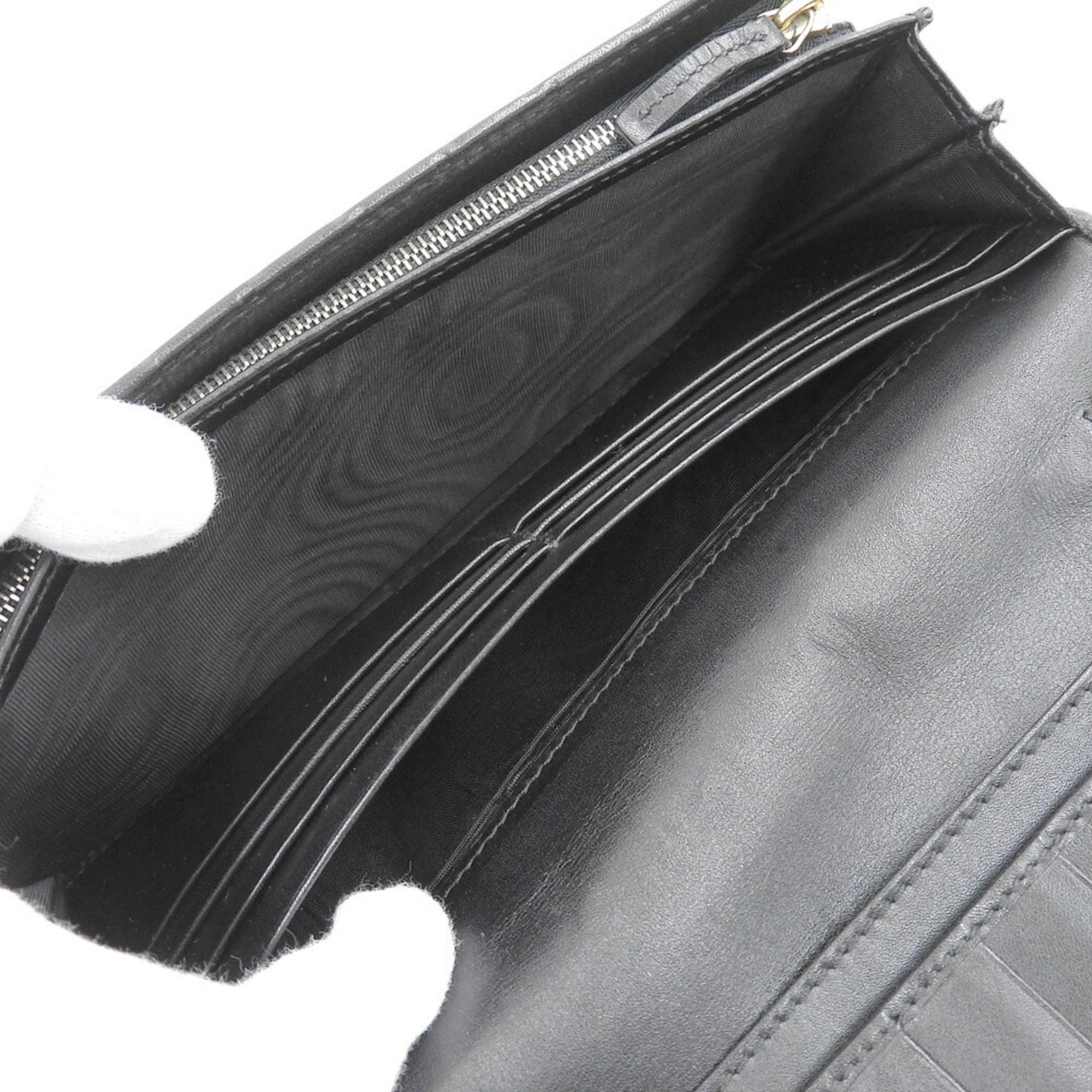 Gucci Black Leather Chain/Shoulder Wallet (Pre-Owned)