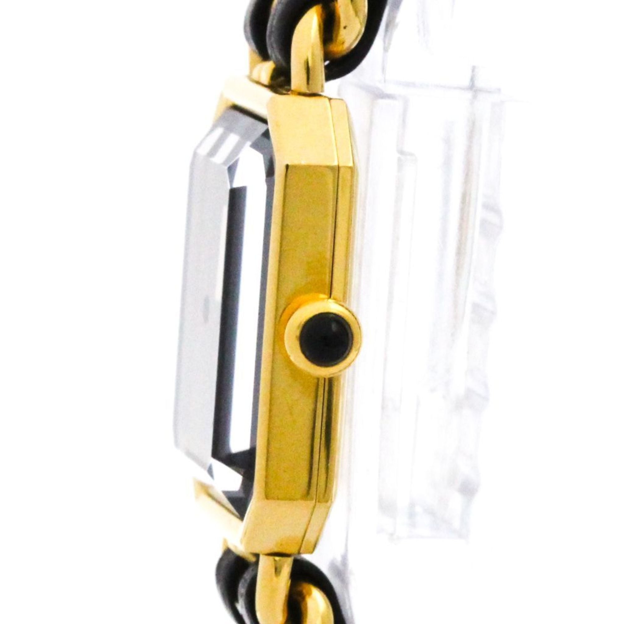Chanel Premiere Rock Quartz Watch Plated Metal And Leather Watch (Pre-Owned)