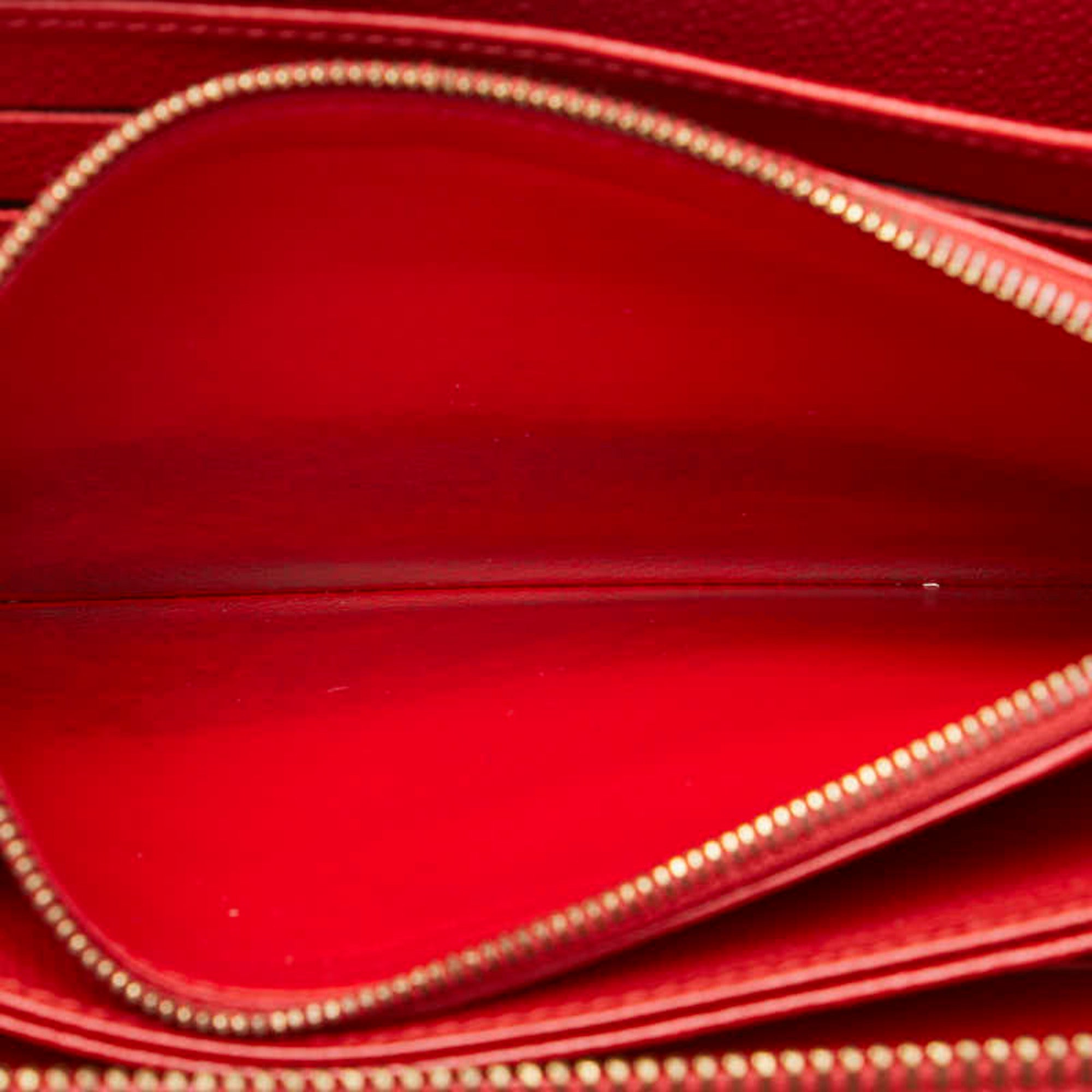 Louis Vuitton Auriane Red Color Leather Coin Purse/Coin Case (Pre-Owned)