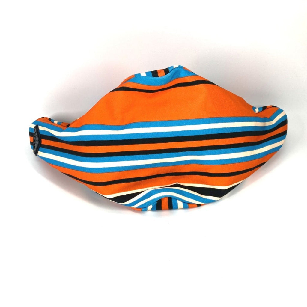 Prada Black Blue Orange Canvas Shoulder Bag Sling Bag (Pre-Owned)